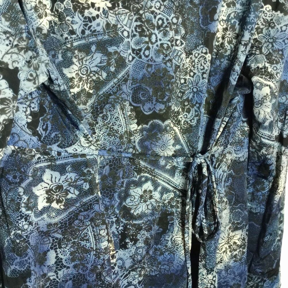 Motherhood Maternity Women's V neck Faux Wrap Floral Blouse Shirt Top 1X - Picture 4 of 8